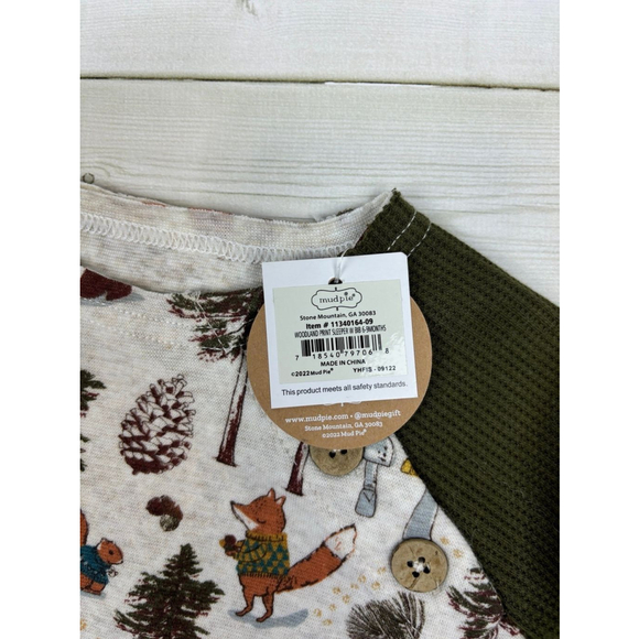 Mudpie Baby Woodland Sleeper Footie, Sz 6-9 months, NWT - Picture 2 of 3